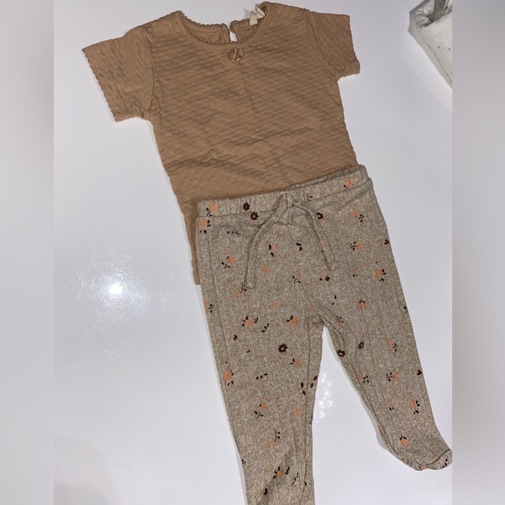 Quincy Mae shirt and Zara pants set